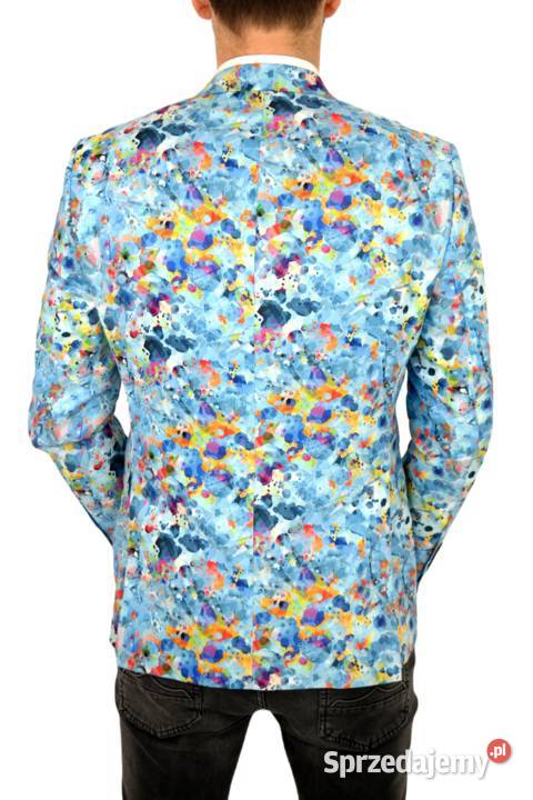 GIOVANNI PERA Marynarka Męska D622 Kolorowa Rozmiar 3XL Odzież codzienna