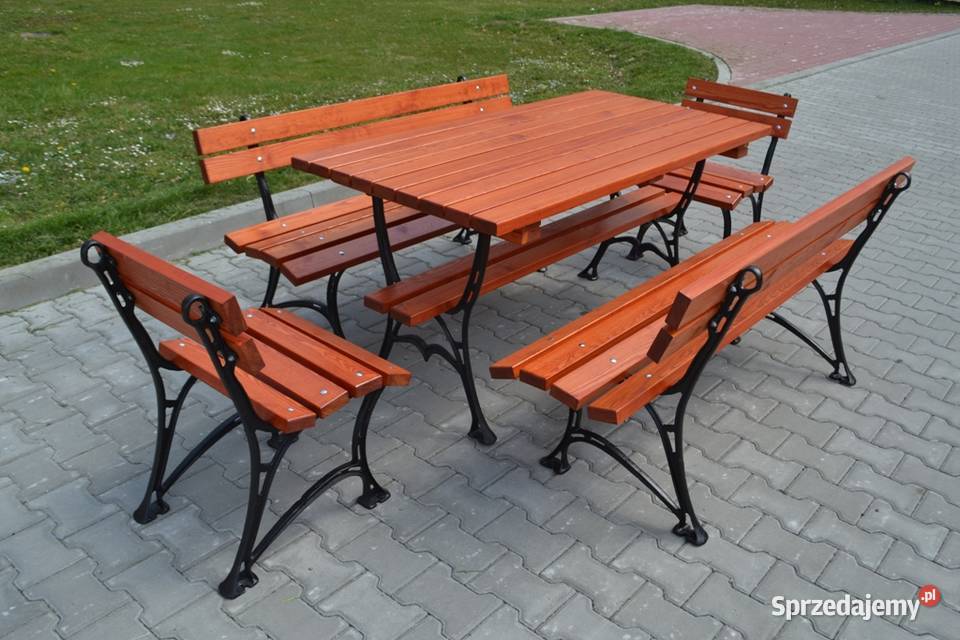 NOWE meble ogrodowe zestawy komplety gruba deska Polańczyk