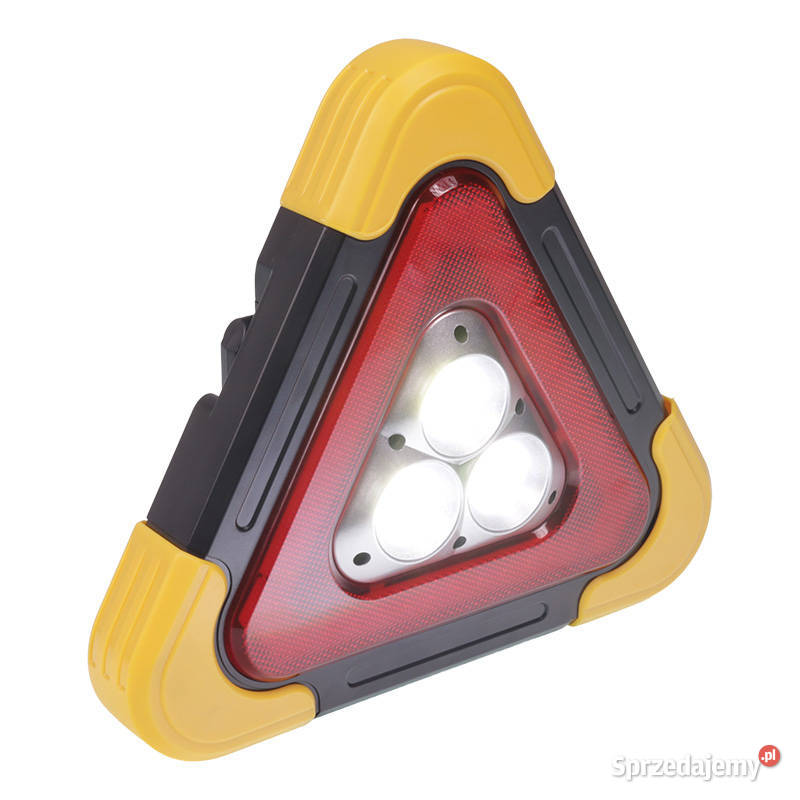 TRÓJKAT OSTRZEGAWCZY LED AKUMULATOROWY 3 LED