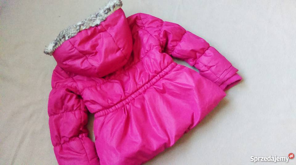 UROCZA pikowana KURTKA CHEROKEE futerko fuksja 2 lata+ Koszalin