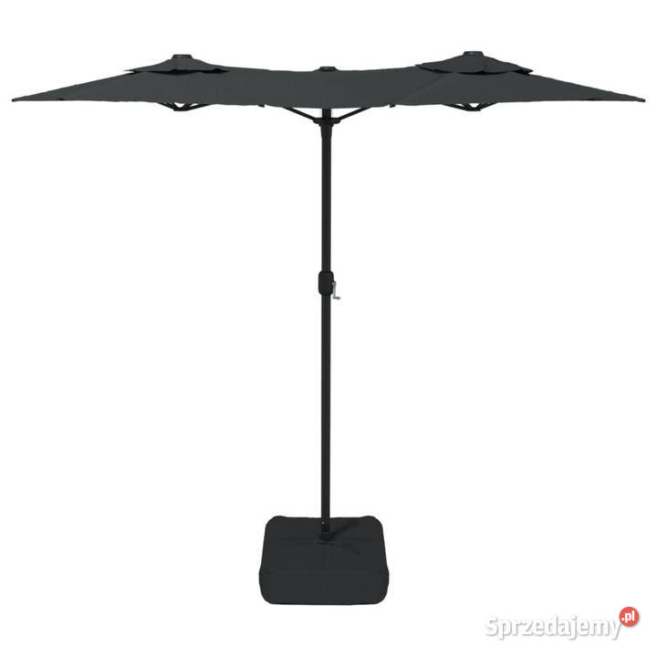 Podwójny parasol ogrodowy z LED antracytowy Warszawa