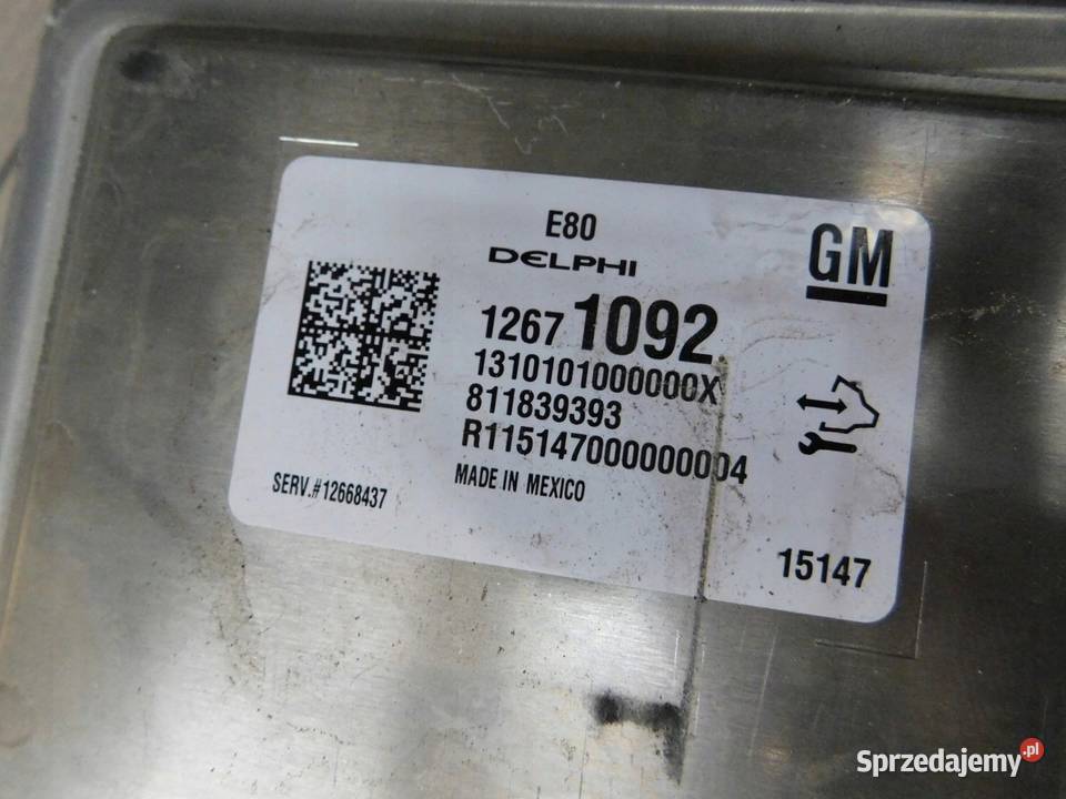 OPEL CORSA E 10 STEROWNIK SILNIKA 12671092 Przemęt