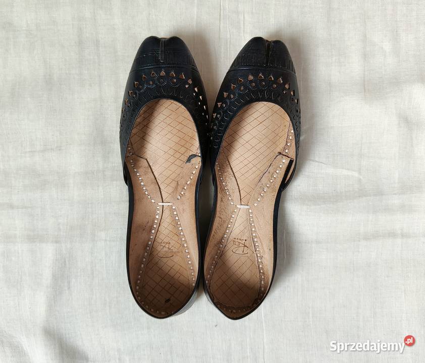 Czarne skórzane buty balerinki 38 skóra orient sprzedam