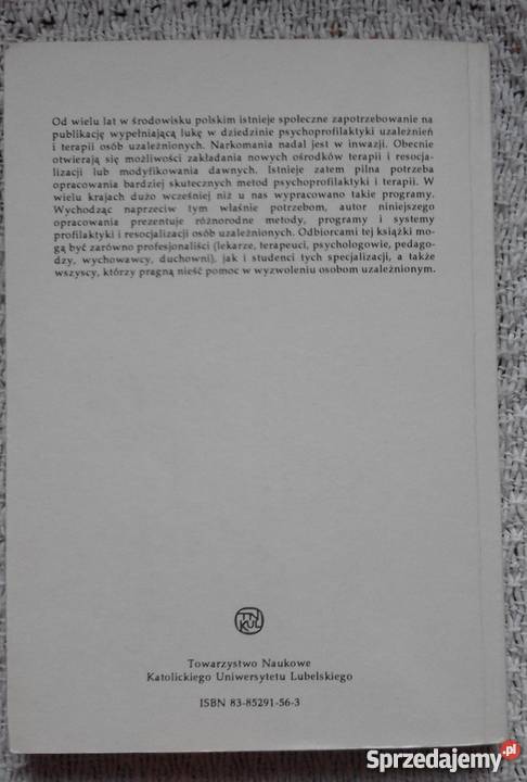 Psychoprofilaktyka uzależnień Cz Cekiera Książki naukowe i popularnonaukowe Białystok