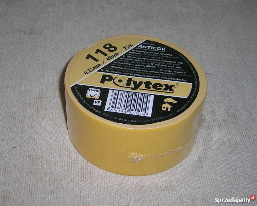 Taśma klejąca wodoodporna 48mm 25m żółta mocna Wyszków