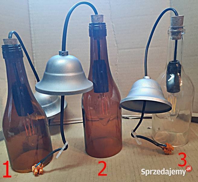 Lampa oprawa oprawy wiszące z butelek kreatywna Ostrów Wielkopolski sprzedam