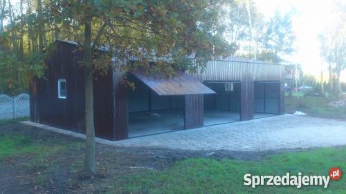 Garaż Blaszany Garaże 12x8 Profil Zamknięty Okna blacha Będzin