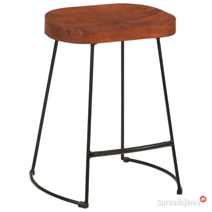 Stołki barowe Gavin 2 45x38x53 lite drewno mango