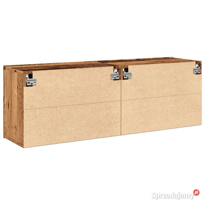 Ścienne szafki TV 2 stare drewno 60x30x41