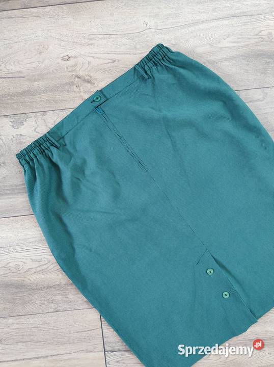 Zielona spódnica Vintage Prążek 70 80s Spódnice i sukienki