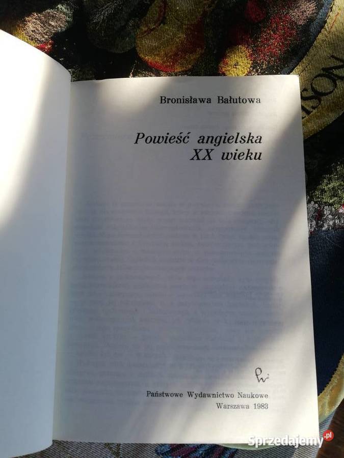 Powieść angielska XX wieku Bronisława Bałutowa Książki i Podręczniki Kraków