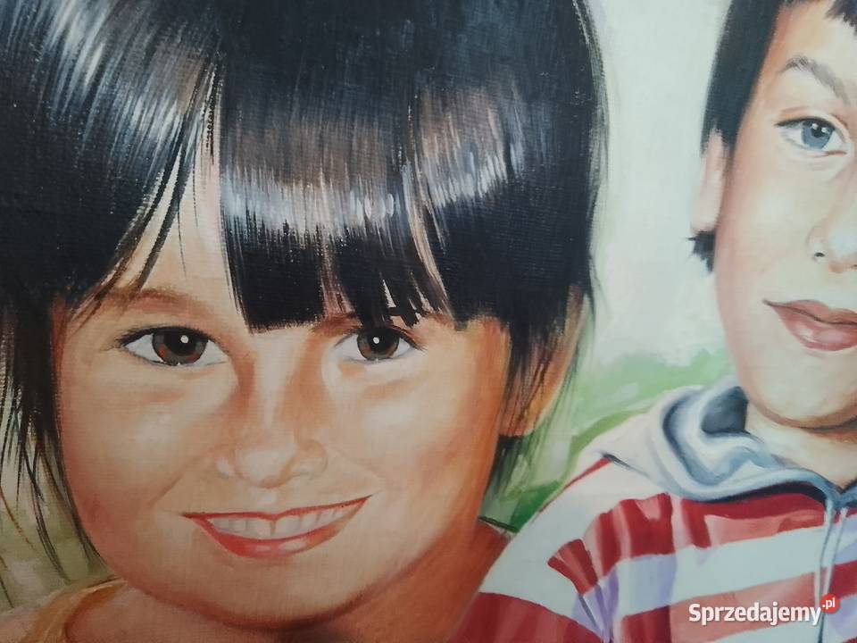 Obraz olejdny3DDzieci pies wielokolorowy Świdnik