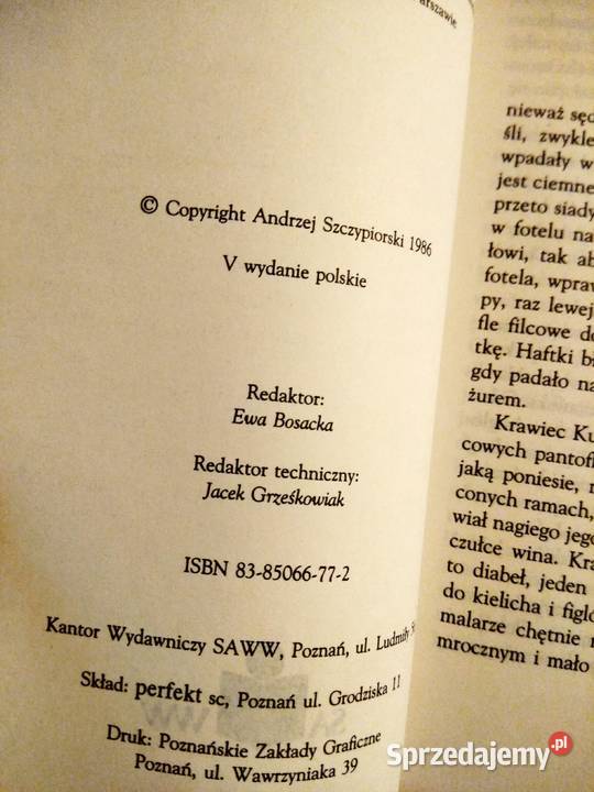 Początek Szczypiorski książki antykwariaty Warszawa