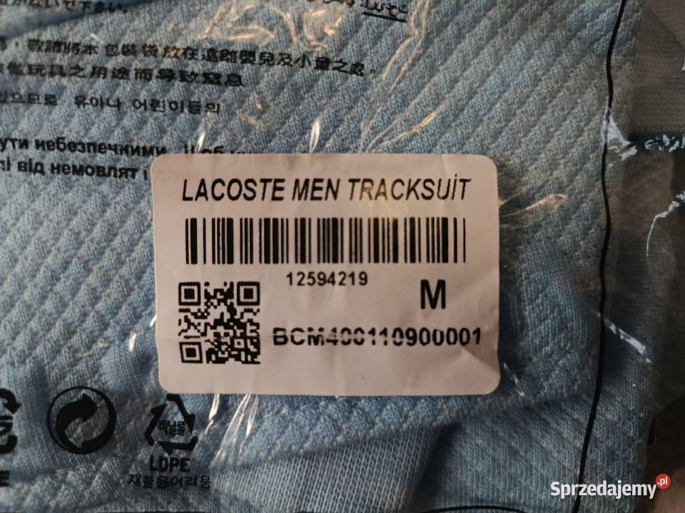 Komplet dresowy Lacoste Tracksuit błękitny Lacoste Białystok sprzedam