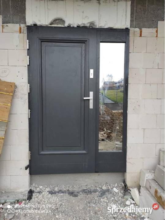 Drzwi drewniane z dostawka zewnętrzne małopolskie Nowy Sącz