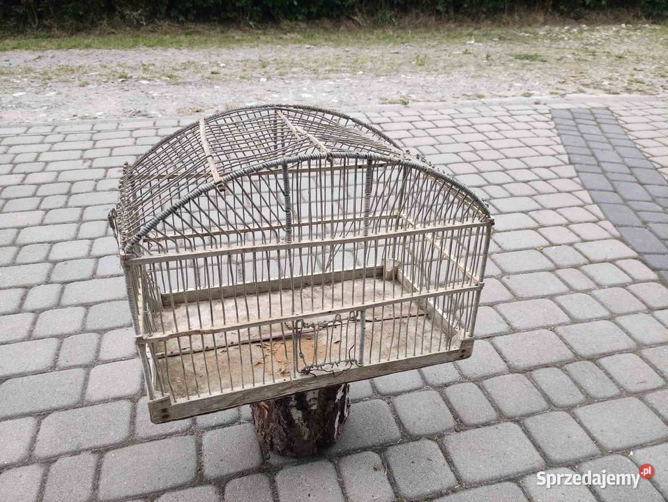 Zabytkowa klatka kanarka papugi pamiątka PRL Rzeszów