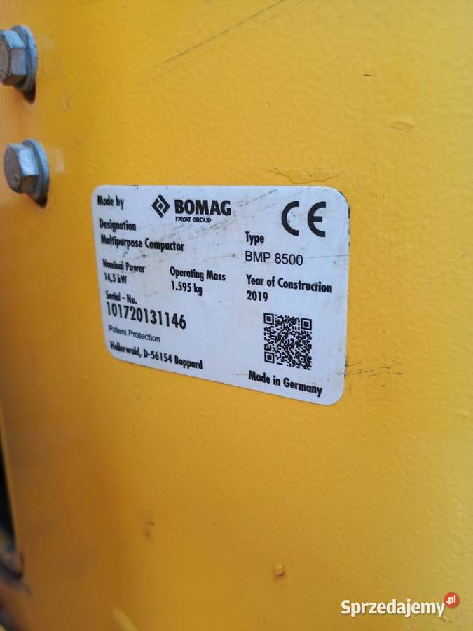 2019r Bomag BMP8500 Walec okołkowany Bomag BMP Żywiec