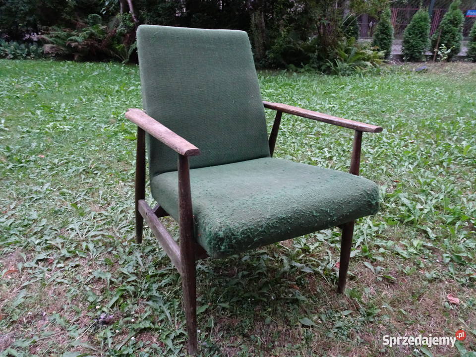 fotel z 1967 roku model "lisek" 300-190 do renowacji