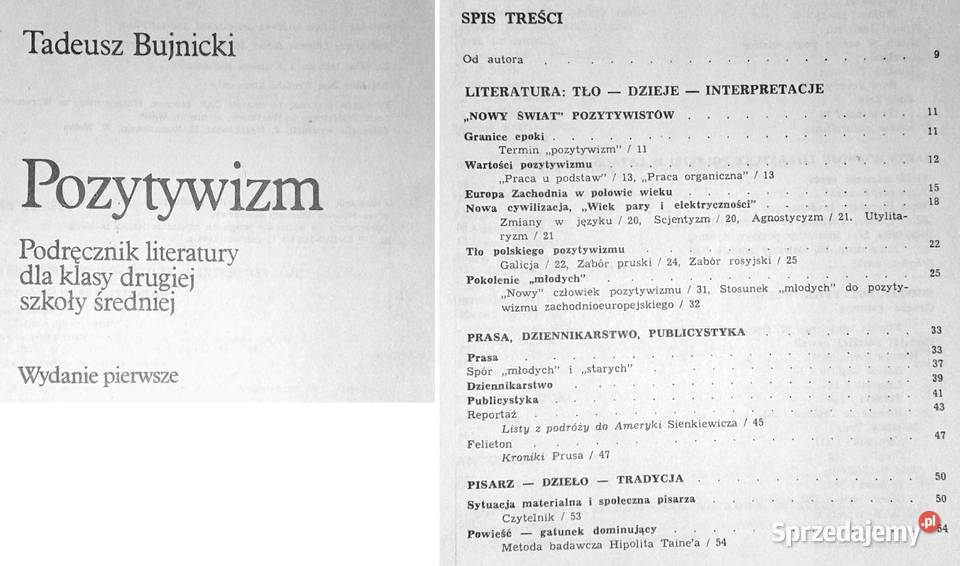 Pozytywizm kl 2 Tadeusz Bujnicki Chełm