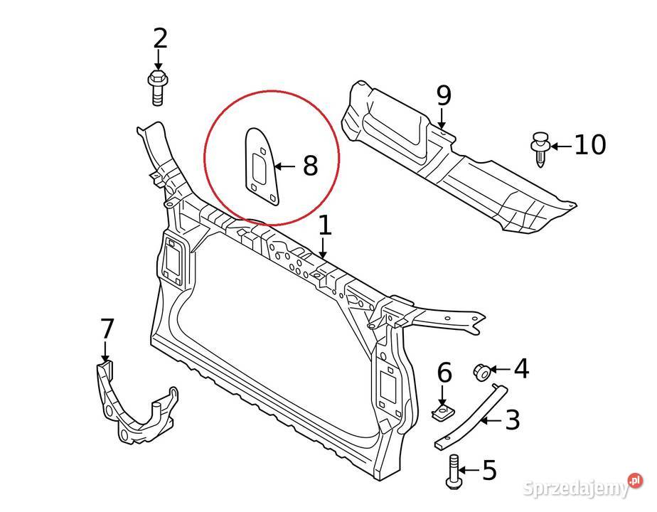 Audi A4 B6 B7 wspornik mocowanie płyta pasa Rok produkcji 2004 Szczerbice