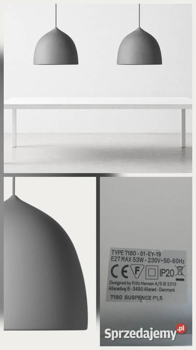 GamFratesi Fritz Hansen Dania Lampa Suspence P15 Piła sprzedam