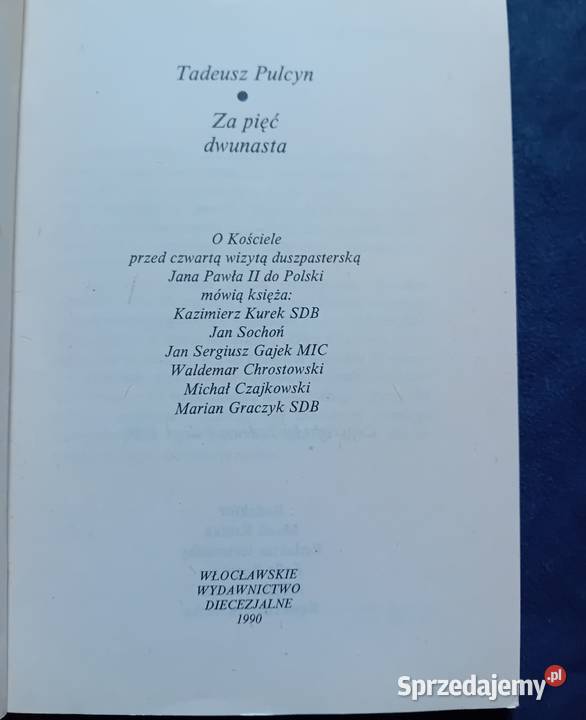Tadeusz Pulcyn pięć dwunasta Wydanie I 1990 r miękka