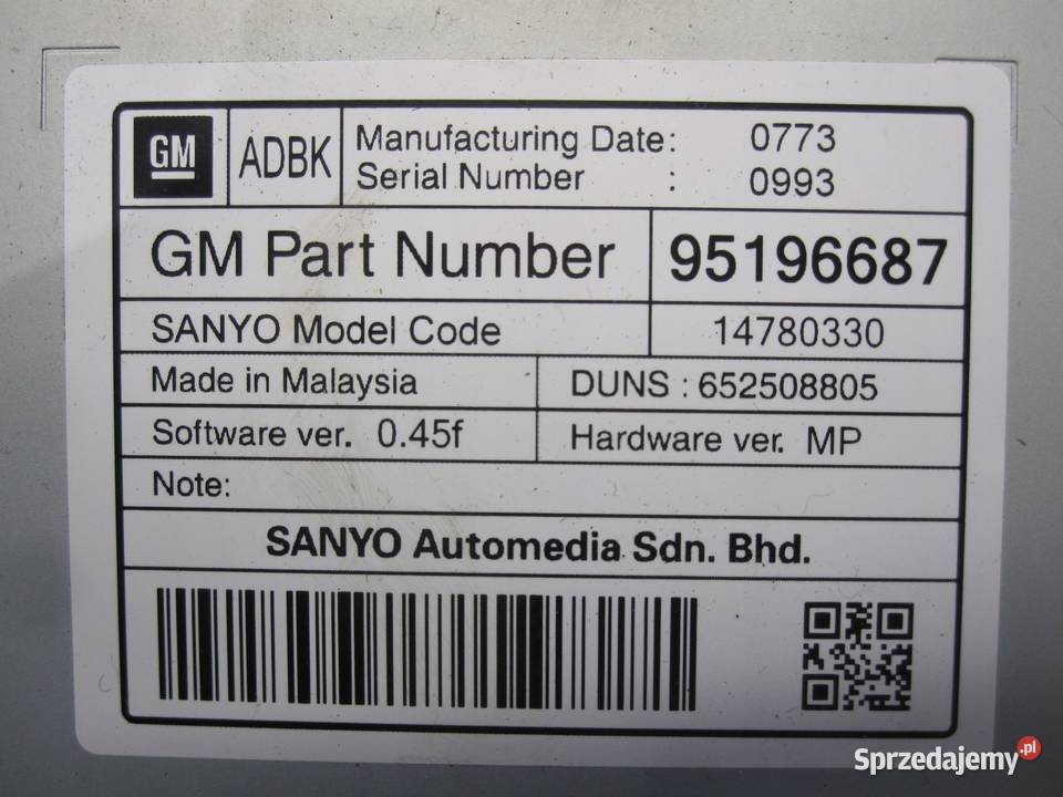 OPEL ZAFIRA TOURER C 13r wyświetlacz nawigacji Kielce sprzedam