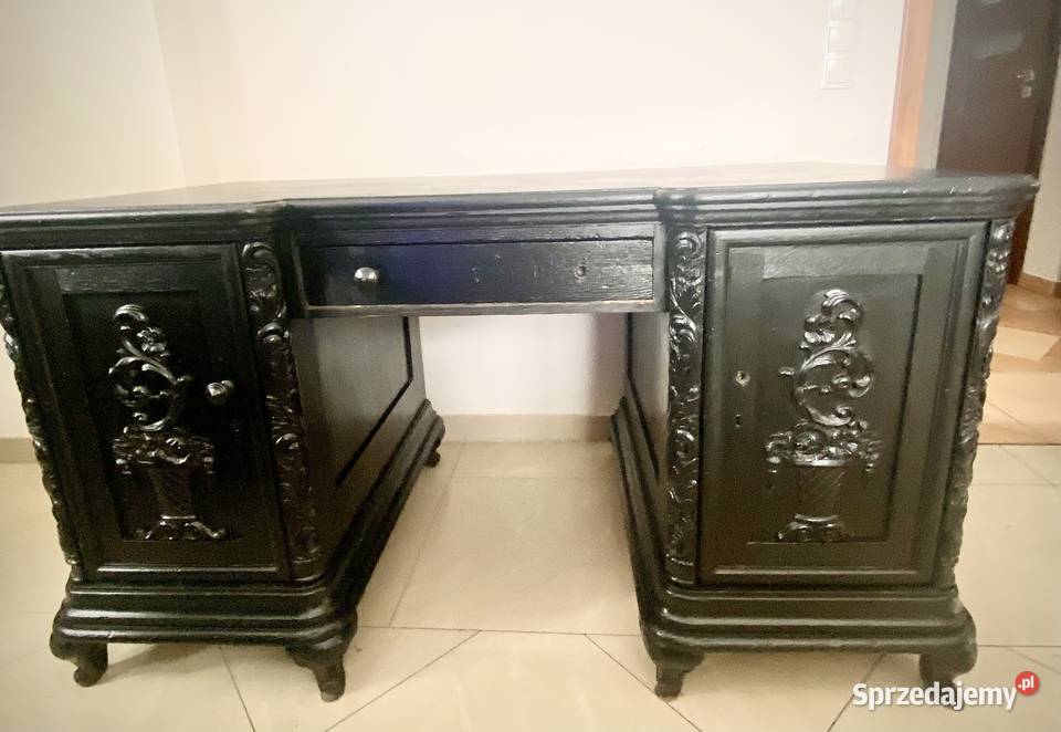 Piękne antyczne biurko idealne do kancelarii Poznań