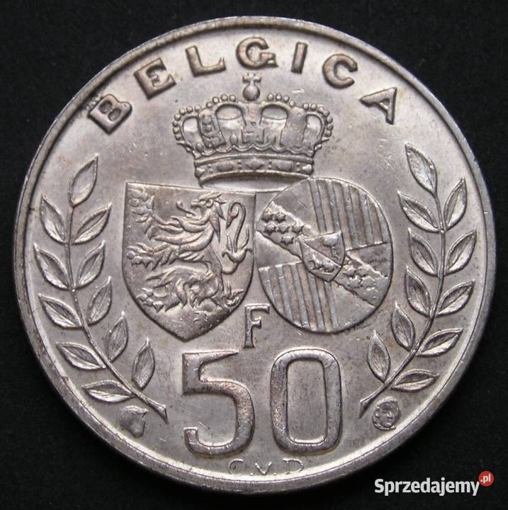 BELGIA 50 FRANK 1960 SREBRO Kolekcje łódzkie Łódź