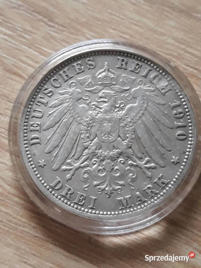 3 Marki Wilhelm II Prusy 1910 r men Aokoło