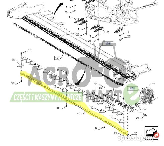92208373 LISTWA NOŻOWA CNH Wichrów