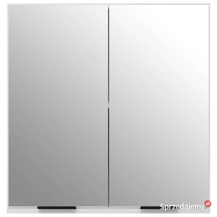 Szafka łazienkowa z lustrem biała 64x20x67