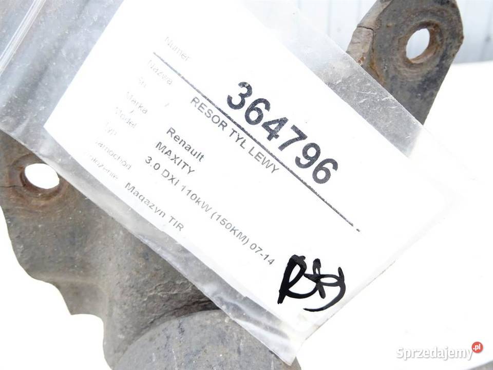 RESOR TYŁ LEWY RENAULT TRUCKS MAXITY Van minibus