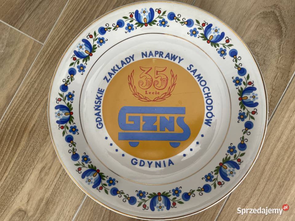 35 Lecie GZNS Gdynia talerz Lubiana Pruszcz Gdański