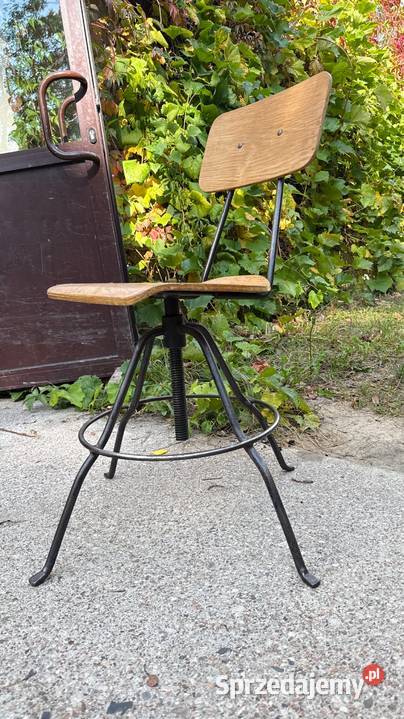 Krzesło laboratoryjne CEMAT vintage regulowane
