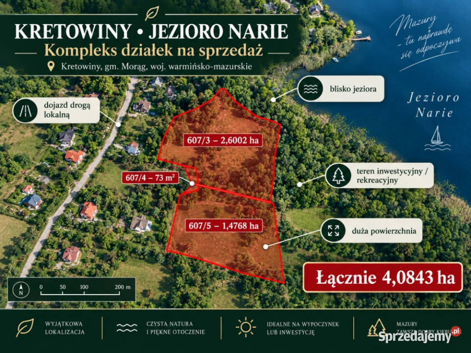 Mazury Kretowiny kompleks 40843 ha Jeziorze