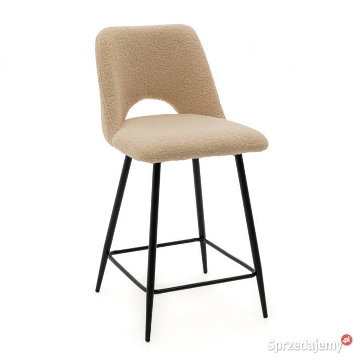 Hoker Tapicerowany Oro Boucle Ciemnobeżowe Tarchały Małe