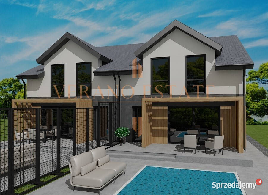 Bliźniak z ogrodem w zielonej okolicy Bramki 146.27m2 mazowieckie