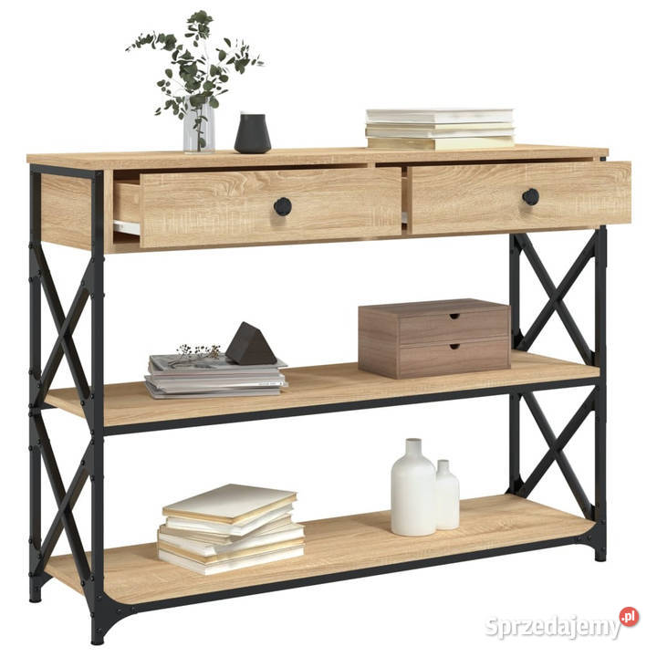 Stolik konsolowy dąb sonoma 100x28x75 WM834191 Warszawa