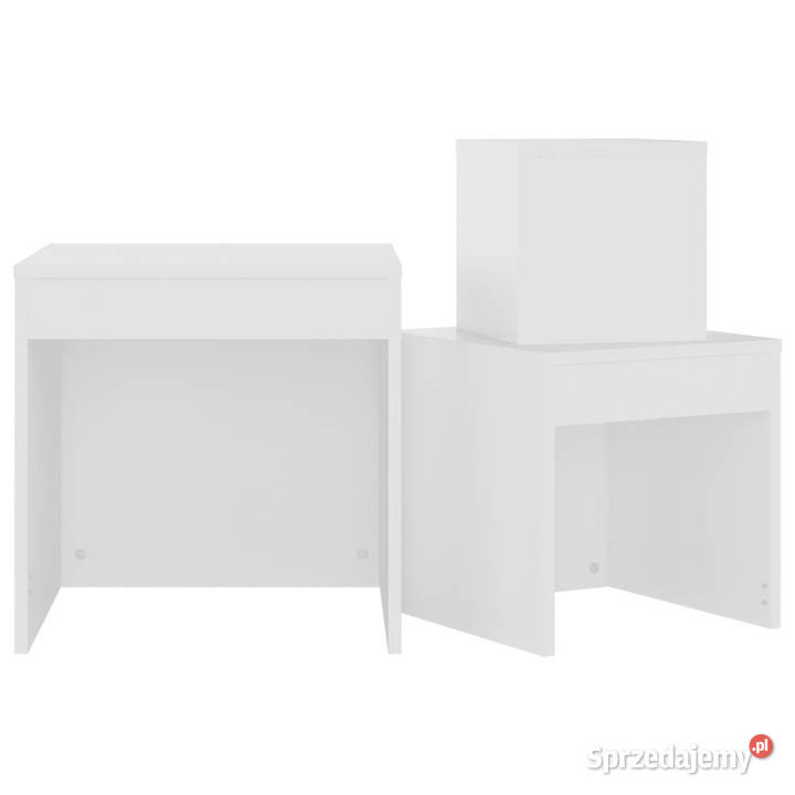 Stoliki wsuwane pod siebie 3 białe WM808594 Meble Warszawa