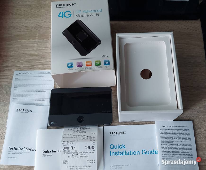 Router TpLink M 7350 4G Nowy Kolplet do 10 Legionowo sprzedam