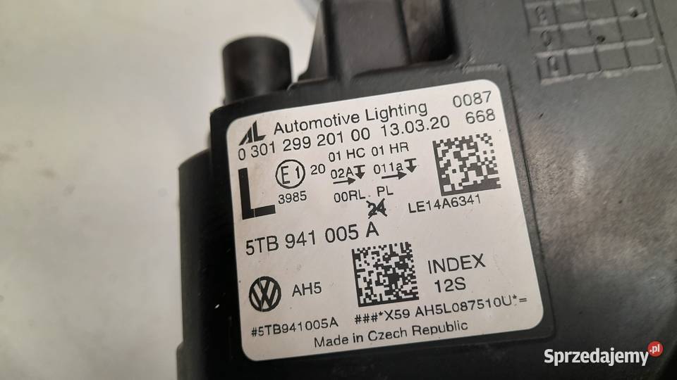 VW TOURAN II 2 15 LAMPA LEWA PRZEDNIA 5TB941005A lewe Goleniów