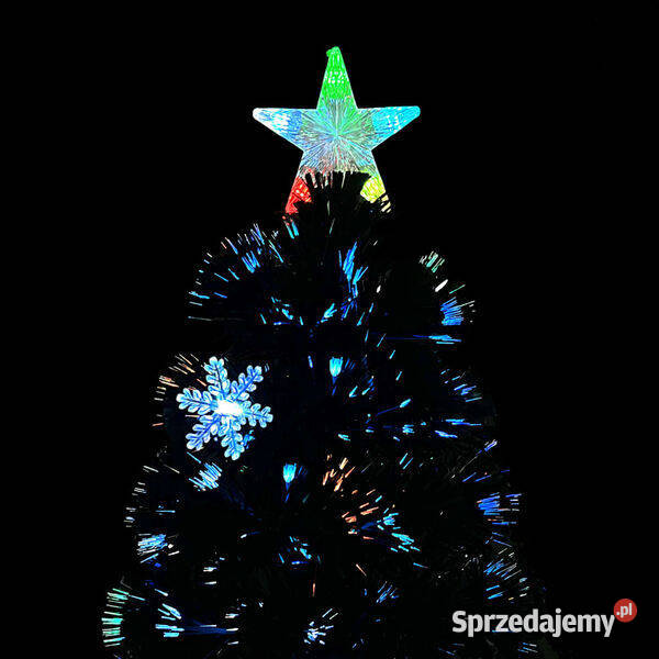 vidaXL Choinka ze śnieżynkami LED czarna 240 Warszawa sprzedam