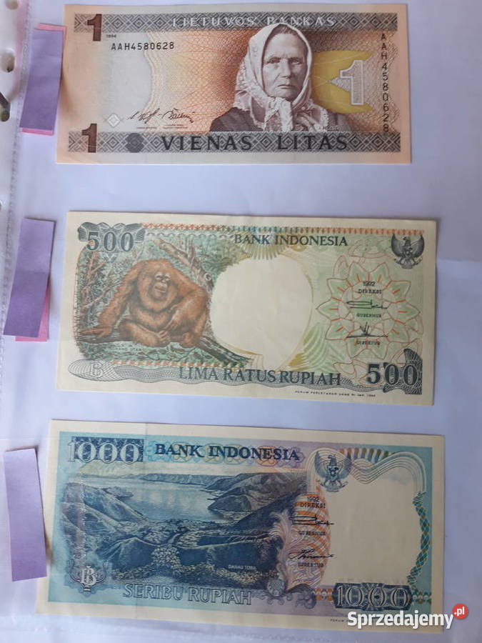 Banknot kolekcjonerski Indonezja Litwa Ruda Śląska