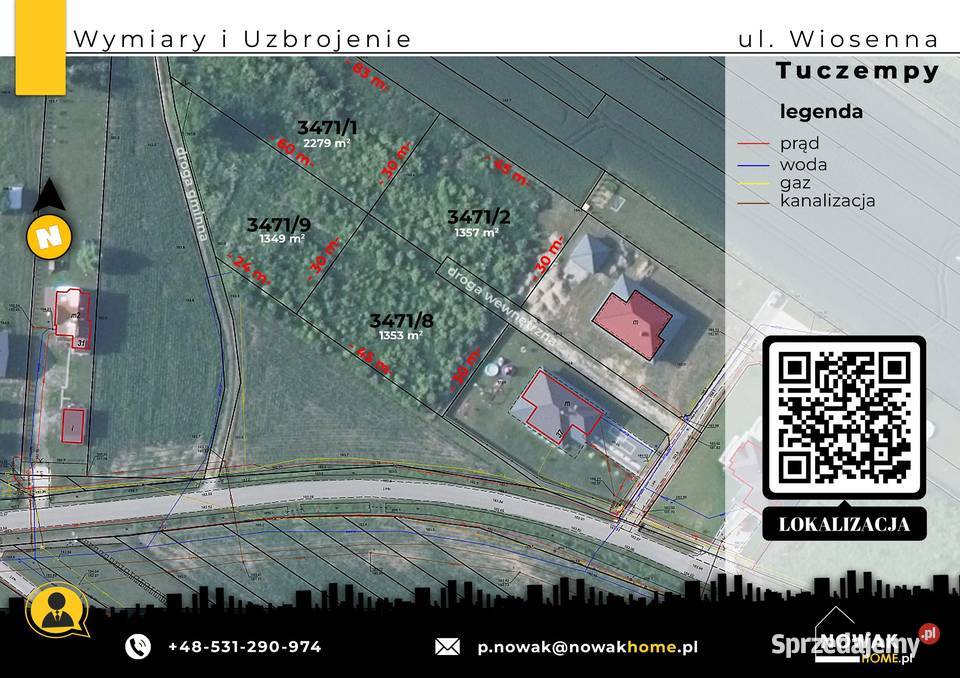 Działki budowlane w Tuczempach lokalizacje pełne prąd podkarpackie Tuczempy