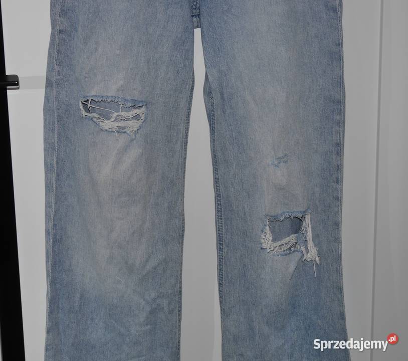 HM świetne spodnie dziury 34 XS H&M Wrocław
