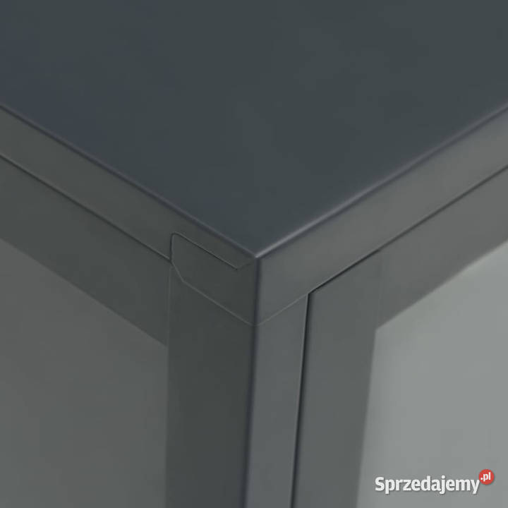 Szafka boczna antracytowa 105x35x70 stal i szkło mazowieckie Warszawa
