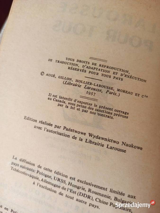 Larousse Pour Tous praca zbiorowa Bielsko-Biała sprzedam