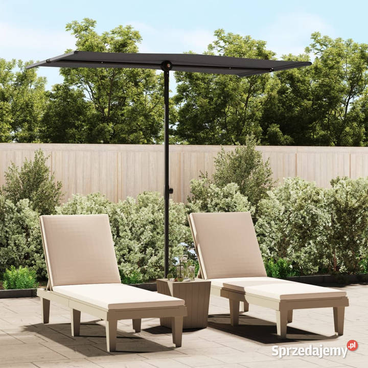 Parasol ogrodowy na aluminiowym słupku 180x110