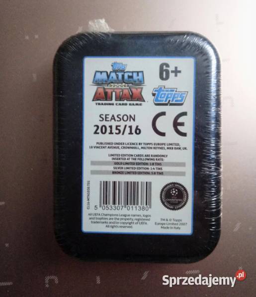 Puszka karty piłkarskie 36 kart Match Attax Chrzanów